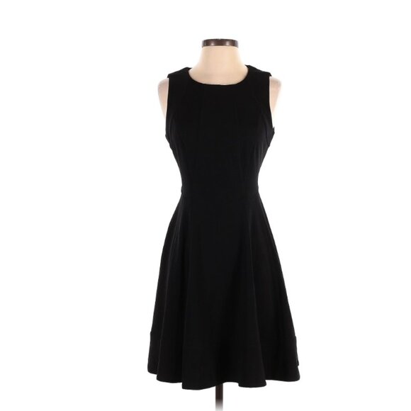 White House Black Market sleeveless black midi dress size 2 XS - Picture 1 of 1